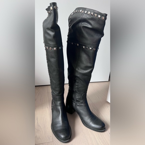 Genuine leather over the knee boots made in Italy - Picture 4 of 8